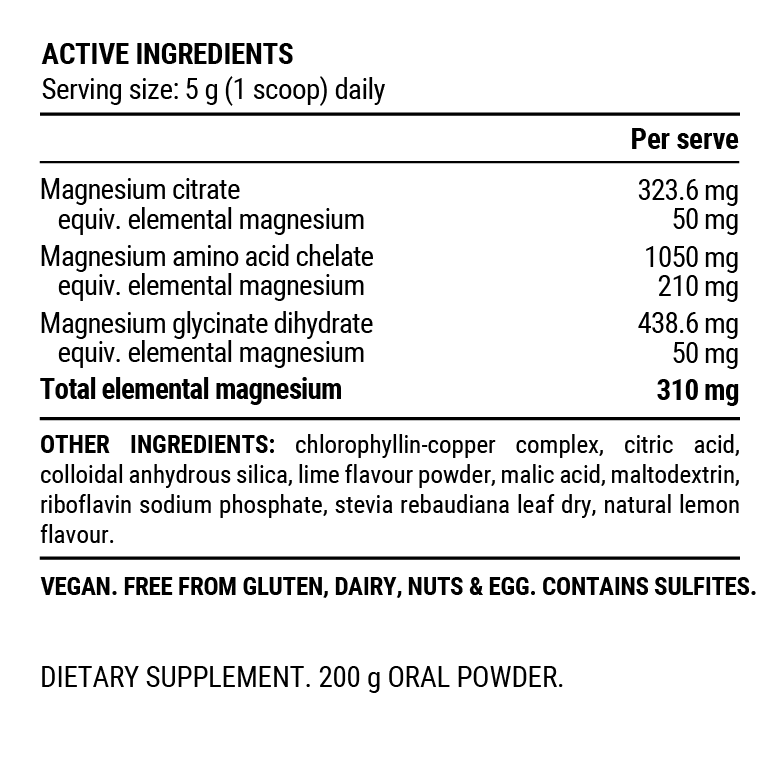 TRIPLE MAGNESIUM POWDER - Lemon Lime