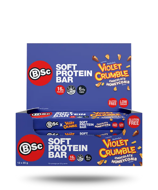 BSc x Violet Crumble Soft Protein Bar
